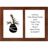 image:imageGolden State Art 4x6 Double Picture Frame Displays Two 4x6 Photos Brown  Solid Wood  Real Glass For Tabletop Or Wall Mounting Brown 1 PackBrown