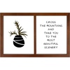 image:imageGolden State Art 4x6 Double Picture Frame Displays Two 4x6 Photos Brown  Solid Wood  Real Glass For Tabletop Or Wall Mounting Brown 1 PackBrown