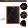 image:imageGolden State Art 4x6 Double Picture Frame Displays Two 4x6 Photos Brown  Solid Wood  Real Glass For Tabletop Or Wall Mounting Brown 1 PackBrown
