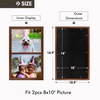 image:imageGolden State Art 4x6 Double Picture Frame Displays Two 4x6 Photos Brown  Solid Wood  Real Glass For Tabletop Or Wall Mounting Brown 1 PackBrown