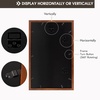 image:imageGolden State Art 4x6 Double Picture Frame Displays Two 4x6 Photos Brown  Solid Wood  Real Glass For Tabletop Or Wall Mounting Brown 1 PackBrown