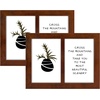 image:imageGolden State Art 4x6 Double Picture Frame Displays Two 4x6 Photos Brown  Solid Wood  Real Glass For Tabletop Or Wall Mounting Brown 1 PackBrown