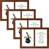 image:imageGolden State Art 4x6 Double Picture Frame Displays Two 4x6 Photos Brown  Solid Wood  Real Glass For Tabletop Or Wall Mounting Brown 1 PackBrown