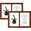 image:imageGolden State Art 4x6 Double Picture Frame Displays Two 4x6 Photos Brown  Solid Wood  Real Glass For Tabletop Or Wall Mounting Brown 1 PackBrown