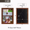 image:imageGolden State Art 4x6 Double Picture Frame Displays Two 4x6 Photos Brown  Solid Wood  Real Glass For Tabletop Or Wall Mounting Brown 1 PackBrown