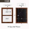 image:imageGolden State Art 4x6 Double Picture Frame Displays Two 4x6 Photos Brown  Solid Wood  Real Glass For Tabletop Or Wall Mounting Brown 1 PackBrown