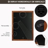 image:imageGolden State Art 4x6 Double Picture Frame Displays Two 4x6 Photos Brown  Solid Wood  Real Glass For Tabletop Or Wall Mounting Brown 1 PackBrown