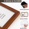 image:imageGolden State Art 4x6 Double Picture Frame Displays Two 4x6 Photos Brown  Solid Wood  Real Glass For Tabletop Or Wall Mounting Brown 1 PackBrown
