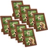 image:imageGolden State Art 4x6 Double Picture Frame Displays Two 4x6 Photos Brown  Solid Wood  Real Glass For Tabletop Or Wall Mounting Brown 1 PackBrown