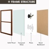 image:imageGolden State Art 4x6 Double Picture Frame Displays Two 4x6 Photos Brown  Solid Wood  Real Glass For Tabletop Or Wall Mounting Brown 1 PackBrown