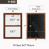 image:imageGolden State Art 4x6 Double Picture Frame Displays Two 4x6 Photos Brown  Solid Wood  Real Glass For Tabletop Or Wall Mounting Brown 1 PackBrown