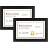 image:imageGolden State Art 55x85 Business License Frame Black Wood Real Glass  Horizontal amp Vertical For Wall Or Tabletop Display Fit Check Certificate And Photos Ideal For Office Home DecorBlack  55x85 Without Mat
