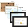 image:imageGolden State Art 55x85 Business License Frame Black Wood Real Glass  Horizontal amp Vertical For Wall Or Tabletop Display Fit Check Certificate And Photos Ideal For Office Home DecorBlack  55x85 Without Mat