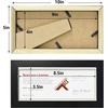 image:imageGolden State Art 55x85 Business License Frame Black Wood Real Glass  Horizontal amp Vertical For Wall Or Tabletop Display Fit Check Certificate And Photos Ideal For Office Home DecorBlack  4X9 Without Mat