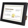 image:imageGolden State Art 55x85 Business License Frame Black Wood Real Glass  Horizontal amp Vertical For Wall Or Tabletop Display Fit Check Certificate And Photos Ideal For Office Home DecorBlack  55x85 Without Mat