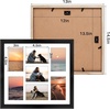 image:imageGolden State Art 5x7 Collage Picture FrameSolid WoodampReal Glass2 Photos  9x14 Multi Picture Frame with Tempered Glass  Displays 2 5x7 Photos or One 9x14 Poster  Black Collage Wall Decor7 Openings 35x5