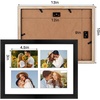 image:imageGolden State Art 5x7 Collage Picture FrameSolid WoodampReal Glass2 Photos  9x14 Multi Picture Frame with Tempered Glass  Displays 2 5x7 Photos or One 9x14 Poster  Black Collage Wall Decor4 Openings 35x5