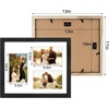 image:imageGolden State Art 5x7 Collage Picture FrameSolid WoodampReal Glass2 Photos  9x14 Multi Picture Frame with Tempered Glass  Displays 2 5x7 Photos or One 9x14 Poster  Black Collage Wall Decor3 Openings 4x6