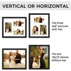 image:imageGolden State Art 5x7 Collage Picture FrameSolid WoodampReal Glass2 Photos  9x14 Multi Picture Frame with Tempered Glass  Displays 2 5x7 Photos or One 9x14 Poster  Black Collage Wall Decor3 Openings 4x6