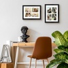 image:imageGolden State Art 5x7 Collage Picture FrameSolid WoodampReal Glass2 Photos  9x14 Multi Picture Frame with Tempered Glass  Displays 2 5x7 Photos or One 9x14 Poster  Black Collage Wall Decor4 Openings 35x5