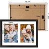 image:imageGolden State Art 5x7 Collage Picture FrameSolid WoodampReal Glass2 Photos  9x14 Multi Picture Frame with Tempered Glass  Displays 2 5x7 Photos or One 9x14 Poster  Black Collage Wall Decor2 Openings 6x8