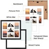 image:imageGolden State Art 5x7 Collage Picture FrameSolid WoodampReal Glass2 Photos  9x14 Multi Picture Frame with Tempered Glass  Displays 2 5x7 Photos or One 9x14 Poster  Black Collage Wall Decor7 Openings 35x5