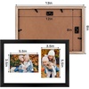 image:imageGolden State Art 5x7 Collage Picture FrameSolid WoodampReal Glass2 Photos  9x14 Multi Picture Frame with Tempered Glass  Displays 2 5x7 Photos or One 9x14 Poster  Black Collage Wall Decor2 Openings 4x6