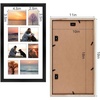 image:imageGolden State Art 5x7 Collage Picture FrameSolid WoodampReal Glass2 Photos  9x14 Multi Picture Frame with Tempered Glass  Displays 2 5x7 Photos or One 9x14 Poster  Black Collage Wall Decor4 Openings 4x5 or 3x4