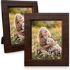 image:imageGolden State Art 5x7 Picture Frame Rustic Brown With Wood Plank Design  1 PackHandmade Solid Wood Frame With Real Glass  Wall Mount or Tabletop for Art Photos Portraits Prints GiftsRustic Brown