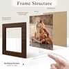 image:imageGolden State Art 5x7 Picture Frame Rustic Brown With Wood Plank Design  1 PackHandmade Solid Wood Frame With Real Glass  Wall Mount or Tabletop for Art Photos Portraits Prints GiftsRustic Brown