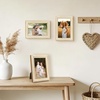 image:imageGolden State Art 5x7 Rustic Beaded Picture Frame Boho Solid WoodGlass  Fits 5x7 Photos Farmhouse Design Tabletop DisplayWall MountHorizontal or Vertical Display Rustic White1 Pack2 Pack