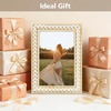 image:imageGolden State Art 5x7 Rustic Beaded Picture Frame Boho Solid WoodGlass  Fits 5x7 Photos Farmhouse Design Tabletop DisplayWall MountHorizontal or Vertical Display Rustic White1 Pack2 Pack