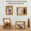 image:imageGolden State Art 6x8 Picture Frame Rustic BrownSolid WoodampBark EdgeampGlass  6x8 Picture Frame with Real Glass Cover Display PostersPhotosPrints for Wall Mounting Farmhouse Decor 1 Pack1 Pack
