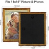 image:imageGolden State Art 6x8 Picture Frame Rustic BrownSolid WoodampBark EdgeampGlass  6x8 Picture Frame with Real Glass Cover Display PostersPhotosPrints for Wall Mounting Farmhouse Decor 1 Pack1 Pack