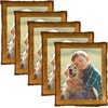 image:imageGolden State Art 6x8 Picture Frame Rustic BrownSolid WoodampBark EdgeampGlass  6x8 Picture Frame with Real Glass Cover Display PostersPhotosPrints for Wall Mounting Farmhouse Decor 1 Pack5 Pack