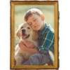 image:imageGolden State Art 6x8 Picture Frame Rustic BrownSolid WoodampBark EdgeampGlass  6x8 Picture Frame with Real Glass Cover Display PostersPhotosPrints for Wall Mounting Farmhouse Decor 1 Pack1 Pack