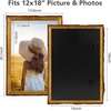 image:imageGolden State Art 6x8 Picture Frame Rustic BrownSolid WoodampBark EdgeampGlass  6x8 Picture Frame with Real Glass Cover Display PostersPhotosPrints for Wall Mounting Farmhouse Decor 1 Pack1 Pack