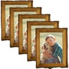 image:imageGolden State Art 6x8 Picture Frame Rustic BrownSolid WoodampBark EdgeampGlass  6x8 Picture Frame with Real Glass Cover Display PostersPhotosPrints for Wall Mounting Farmhouse Decor 1 Pack5 Pack