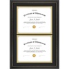 image:imageGolden State Art 85x11 Diploma Frame with Gold Trim Solid WoodGlass  Fit For 11X14 Document amp Certificates Without MatDouble MatNavy With Gold Black1 PackBlack  Black over Gold Mat