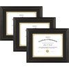image:imageGolden State Art 85x11 Diploma Frame with Gold Trim Solid WoodGlass  Fit For 11X14 Document amp Certificates Without MatDouble MatNavy With Gold Black1 PackBrown  Black over Gold Mat