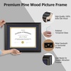 image:imageGolden State Art 85x11 Diploma Frame with Gold Trim Solid WoodGlass  Fit For 11X14 Document amp Certificates Without MatDouble MatNavy With Gold Black1 PackBlack  Navy over Gold Mat