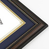 image:imageGolden State Art 85x11 Diploma Frame with Gold Trim Solid WoodGlass  Fit For 11X14 Document amp Certificates Without MatDouble MatNavy With Gold Black1 PackBrown  Navy over Gold Mat