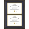 image:imageGolden State Art 85x11 Diploma Frame with Gold Trim Solid WoodGlass  Fit For 11X14 Document amp Certificates Without MatDouble MatNavy With Gold Black1 PackBrown  Navy over Gold Mat