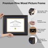 image:imageGolden State Art 85x11 Diploma Frame with Gold Trim Solid WoodGlass  Fit For 11X14 Document amp Certificates Without MatDouble MatNavy With Gold Black1 PackBrown  Navy over Gold Mat