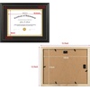 image:imageGolden State Art 85x11 Diploma Frame with Gold Trim Solid WoodGlass  Fit For 11X14 Document amp Certificates Without MatDouble MatNavy With Gold Black1 PackBlack  Black over Gold Mat