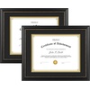 image:imageGolden State Art 85x11 Diploma Frame with Gold Trim Solid WoodGlass  Fit For 11X14 Document amp Certificates Without MatDouble MatNavy With Gold Black1 PackBlack  Black over Gold Mat