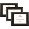 image:imageGolden State Art 85x11 Diploma Frame with Gold Trim Solid WoodGlass  Fit For 11X14 Document amp Certificates Without MatDouble MatNavy With Gold Black1 PackBlack  Black over Gold Mat