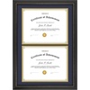 image:imageGolden State Art 85x11 Diploma Frame with Gold Trim Solid WoodGlass  Fit For 11X14 Document amp Certificates Without MatDouble MatNavy With Gold Black1 PackBlack  Navy over Gold Mat