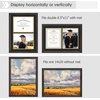 image:imageGolden State Art 85x11 Diploma Frame with Gold Trim Solid WoodGlass  Fit For 11X14 Document amp Certificates Without MatDouble MatNavy With Gold Black1 PackBrown  Black over Gold Mat