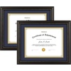 image:imageGolden State Art 85x11 Diploma Frame with Gold Trim Solid WoodGlass  Fit For 11X14 Document amp Certificates Without MatDouble MatNavy With Gold Black1 PackBrown  Navy over Gold Mat